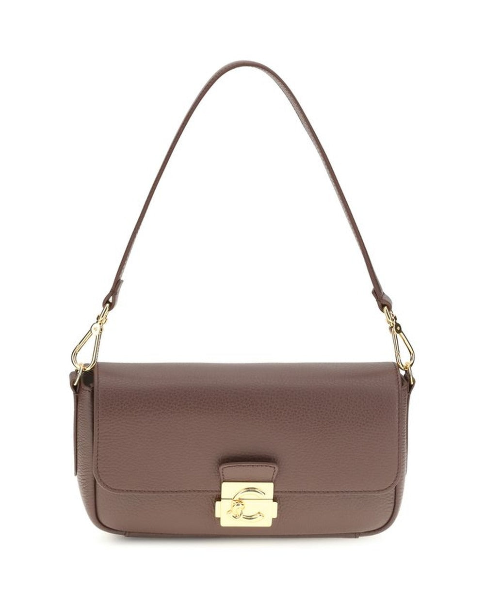 Coccinelle Brown Calf Leather Bos Taurus Shoulder Bag