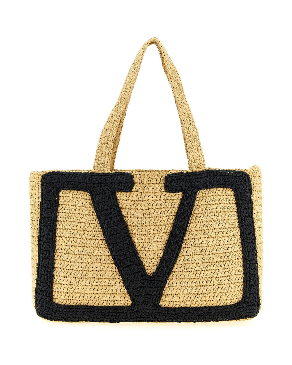 Valentino Garavani Black Viscose Tote Bag