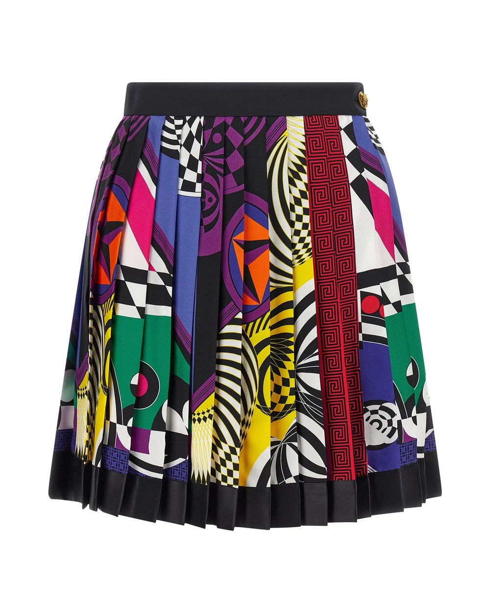 Versace Multicolor Silk Long Skirt