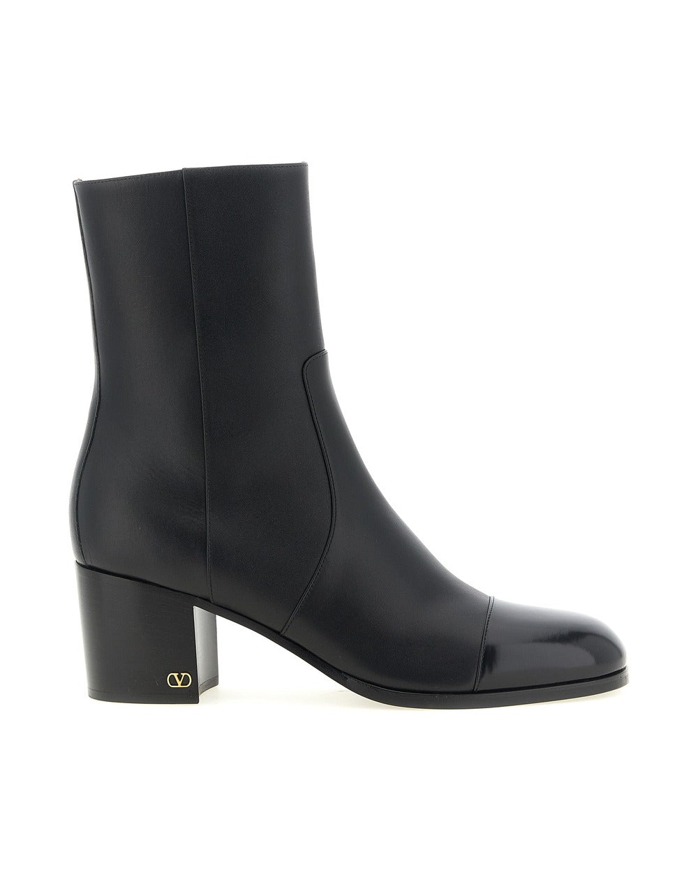 Valentino Garavani Black Calfskin Ankle Boots