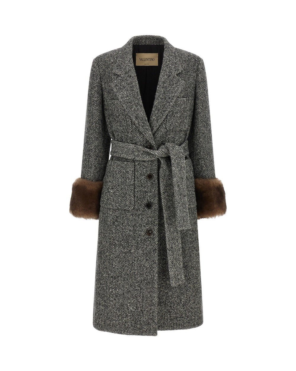 Valentino Garavani Bicolor Virgin Wool Coat
