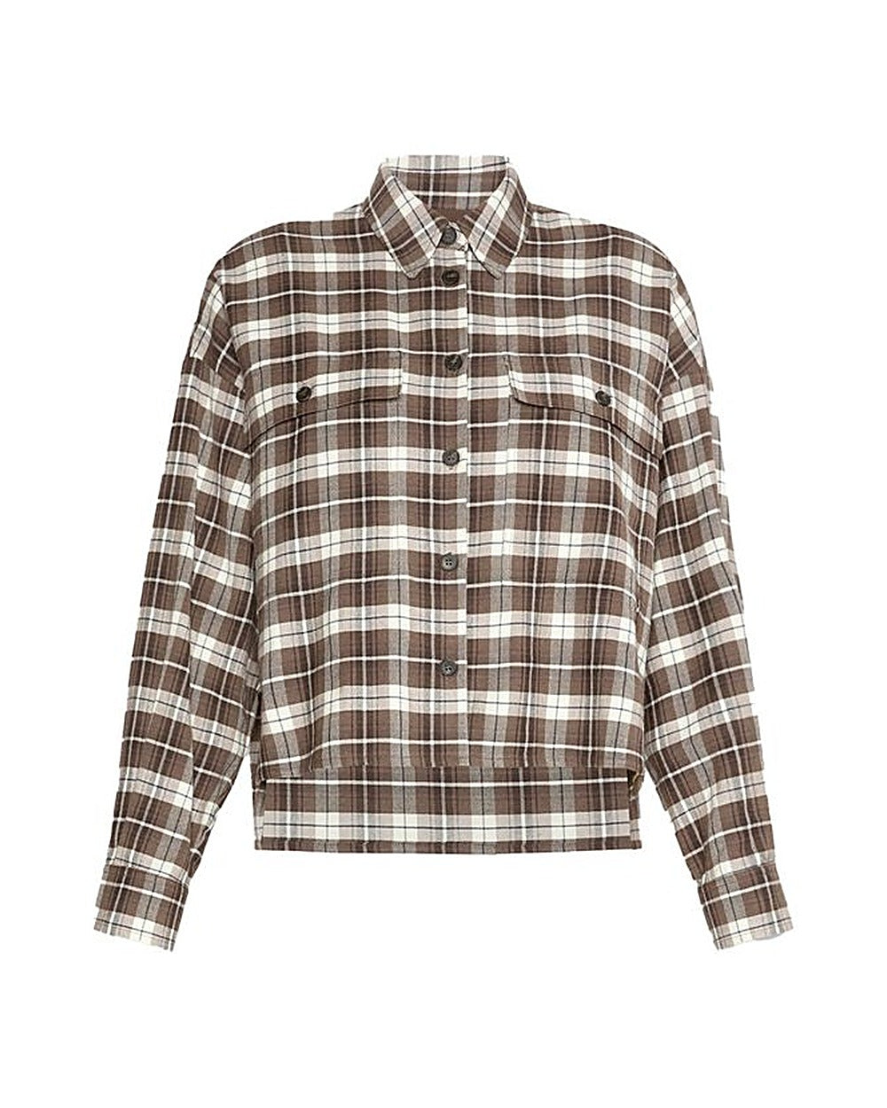 Max Mara Brown Cotton Pattern Shirt