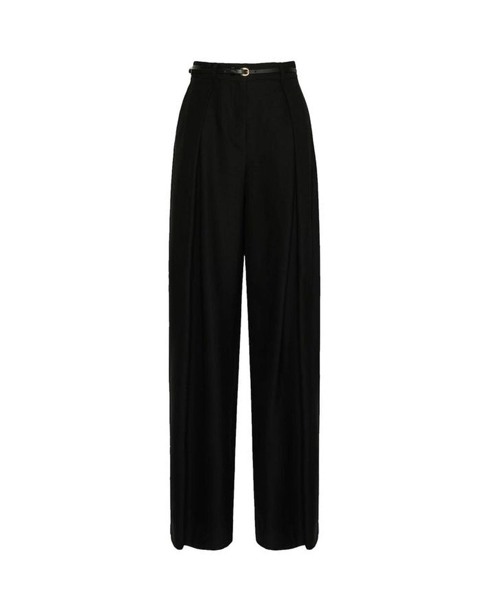 Max Mara Black Elastane Casual Pants