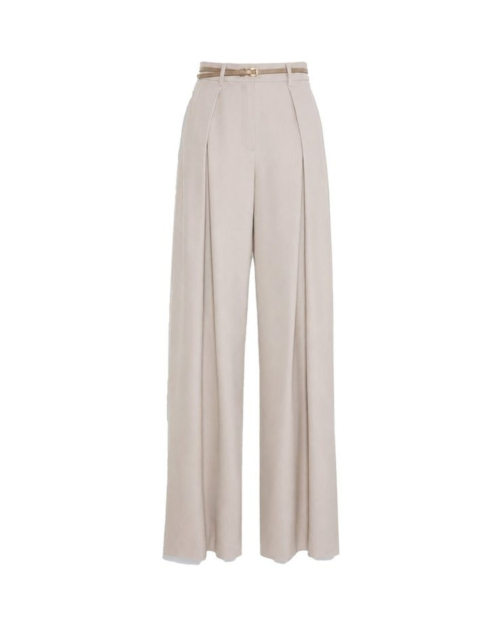 Max Mara Beige Elastane Casual Pants
