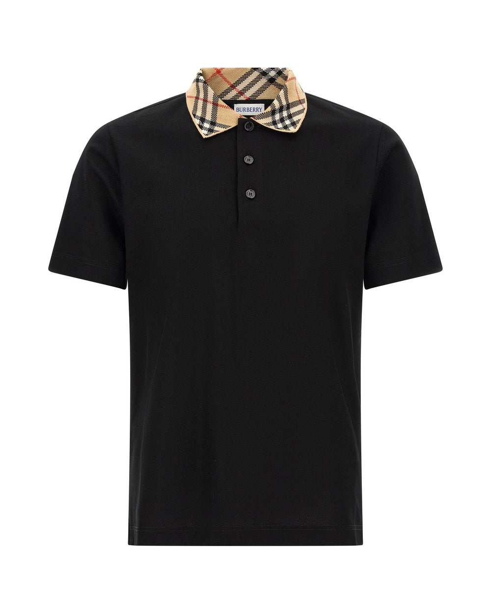 Burberry Black Cotton Polo Shirt