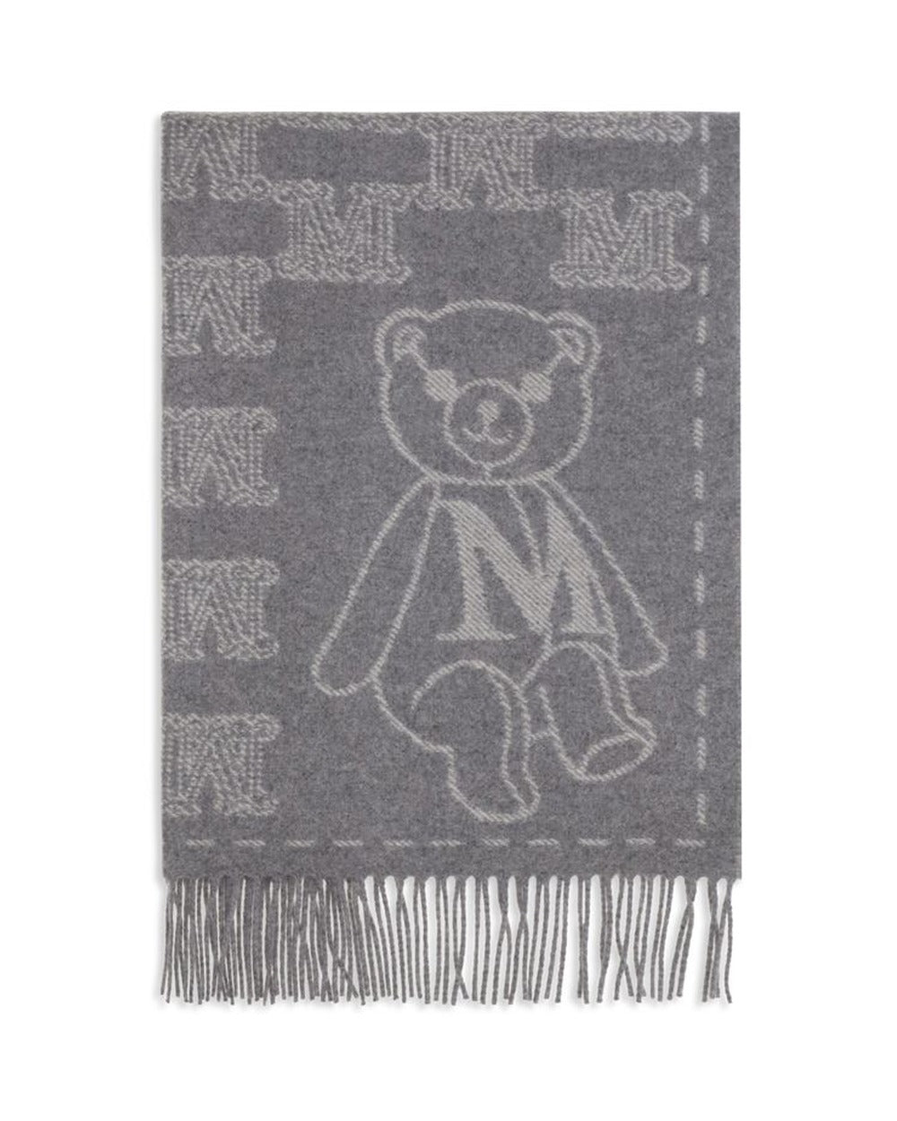 Max Mara Gray Cashmere Scarf