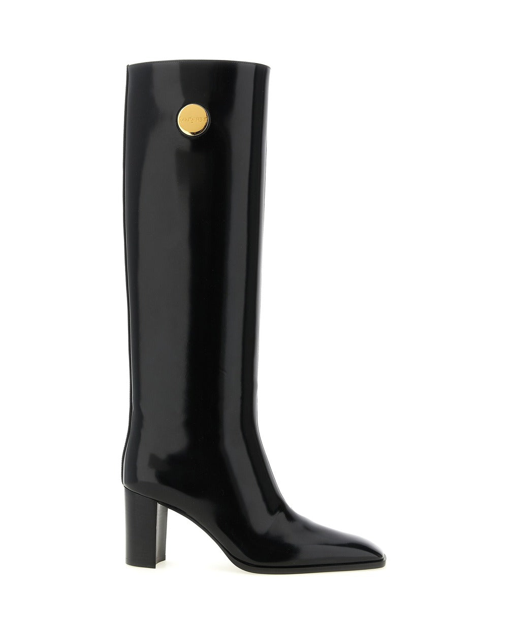 Saint Laurent Black Calfskin Over The Knee