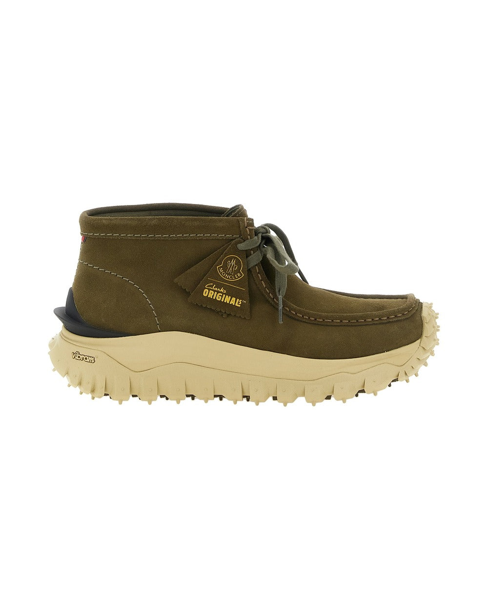 Moncler Bicolor Leather Ankle Boots