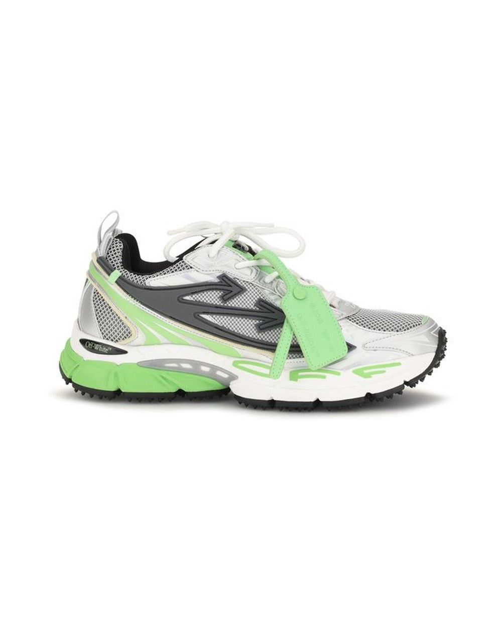 Off-White Bicolor Polyethylene Athletic Sneakers