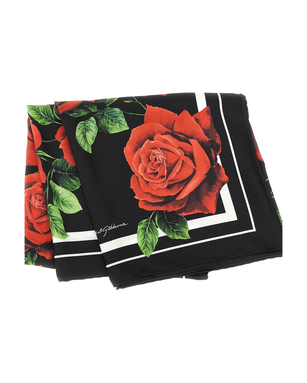 Dolce & Gabbana Black Silk Foulard