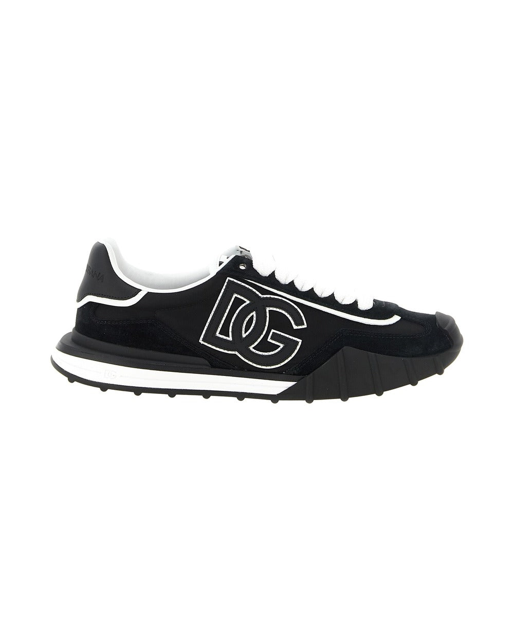 Dolce & Gabbana Black Polyamide Athletic Sneakers