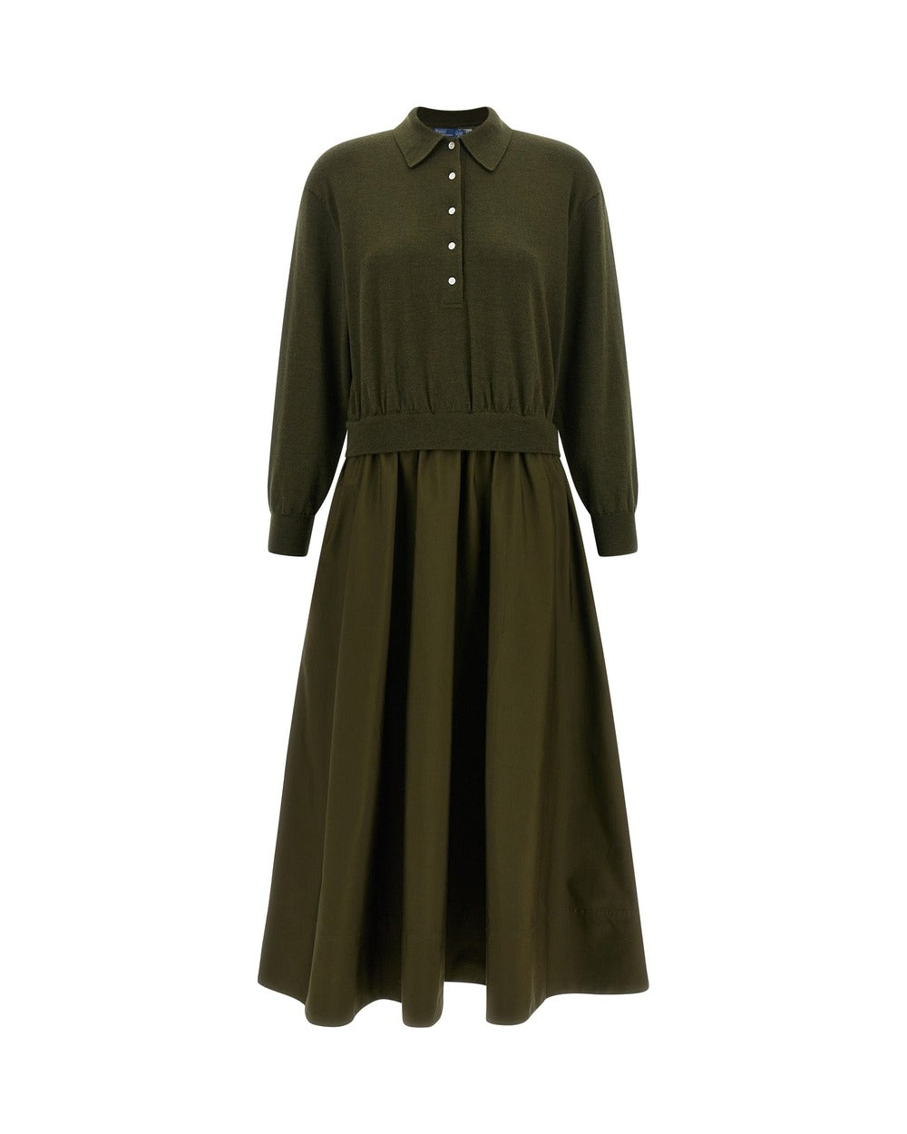 Polo Ralph Lauren Bicolor Wool Long Dress